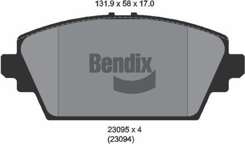 BENDIX Braking BPD1921 Bremsbelagsatz, Scheibenbremse OE 410604u125 kompatibel mit Almera, Primera