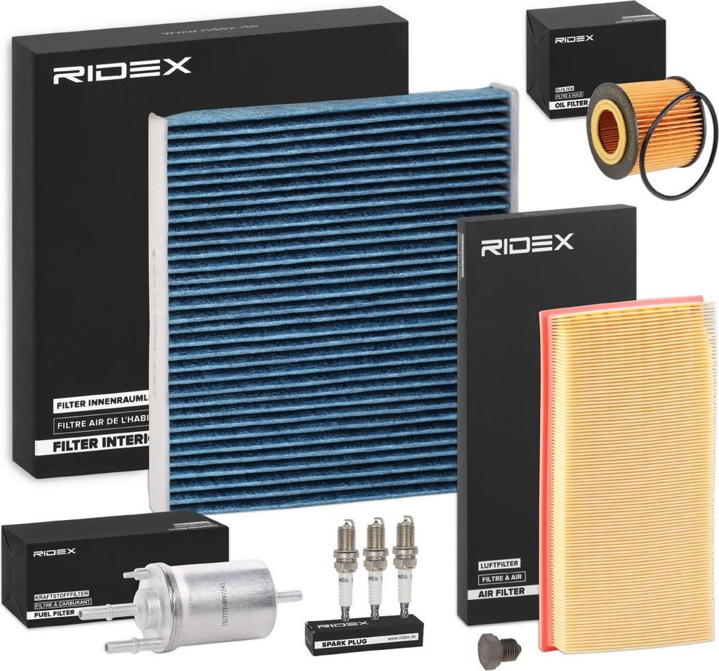 RIDEX Inspektionspaket Filterset für VW POLO (9N) für SEAT Ibiza III Schrägheck (6L)