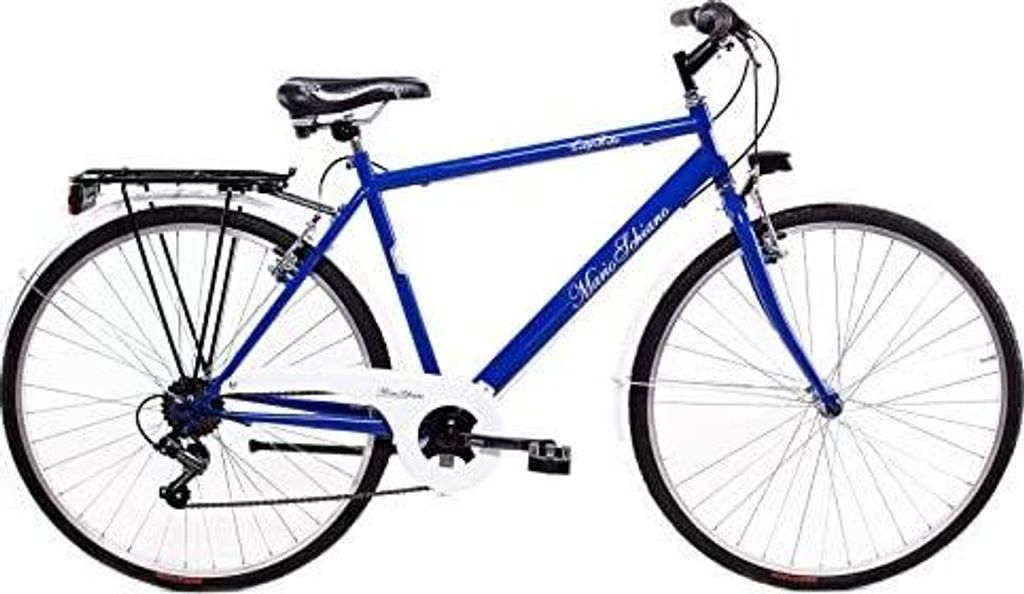 F.lli Schiano Mario Schiano City Bike 28" – Stadtrad, Herren, 28"-Räder, 7-Gang-Schaltung, Stahlrahmen, Mit Zubehör – Farbe Blau