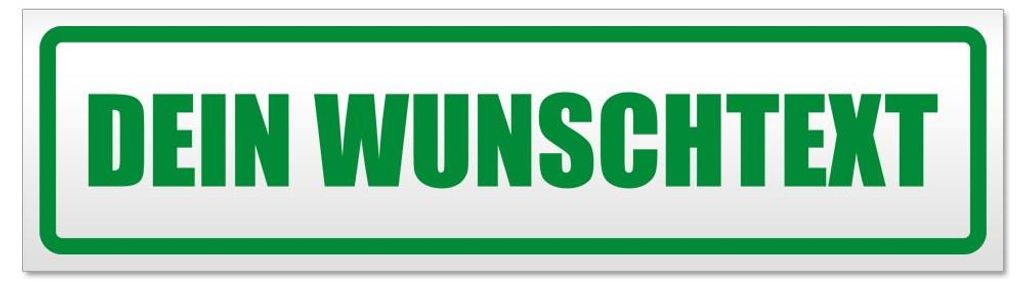 Kiwistar - Autoaufkleber - Grün - 45 x 12 cm - Dein Wunschte x t - Hinweis Aufkleber Sticker für Auto, Kfz, Fahrrad, PKW, LKW