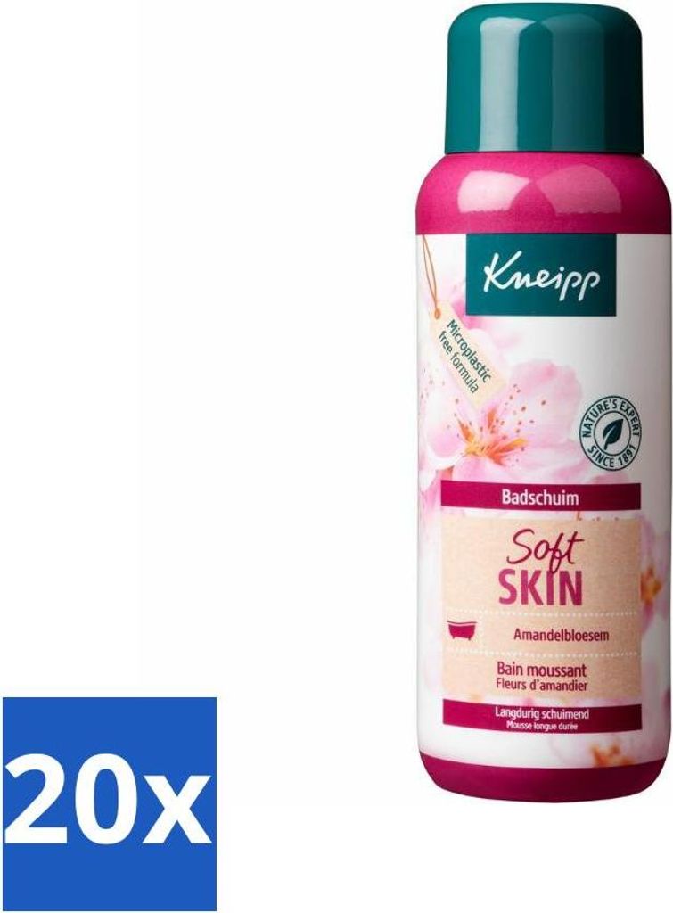 Kneipp - Badeschaum - Mandelblüte - Für trockene und empfindliche Haut - 400 ml - Vorteilspack - 20 Stücke