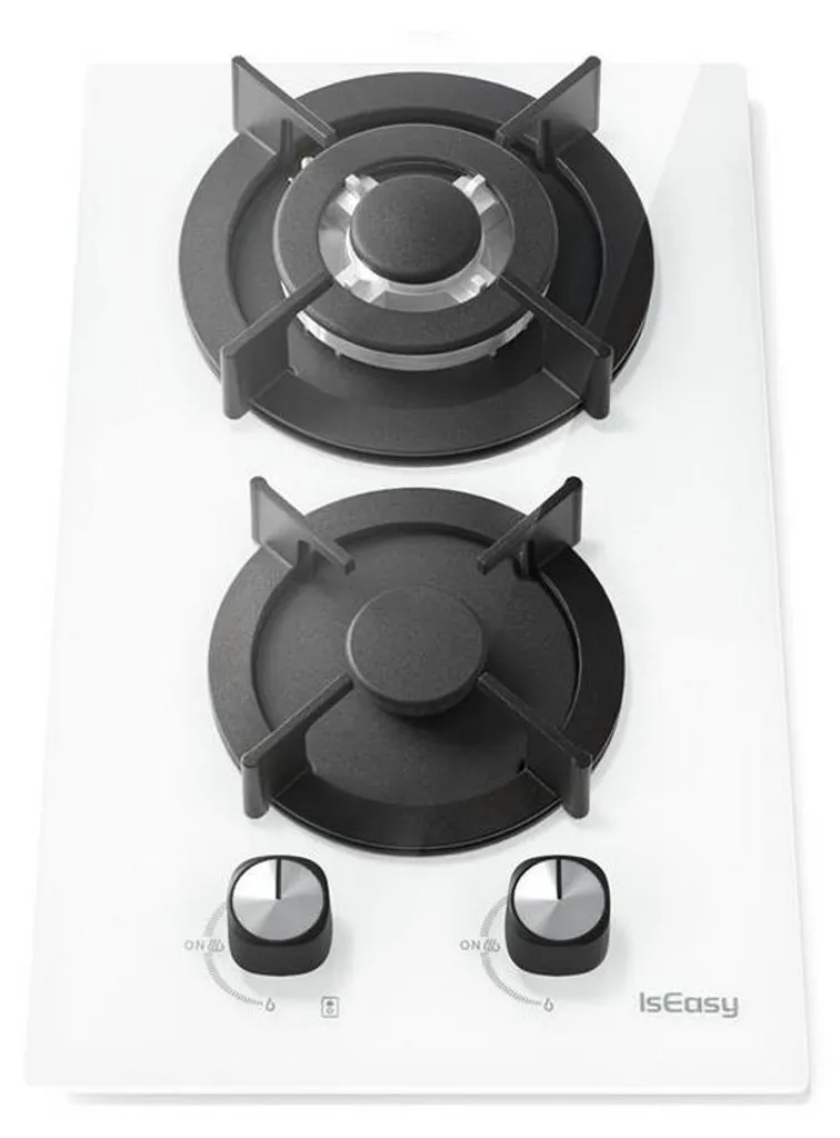 Plaque de cuisson IsEasy MGBG-312A blanche facile à nettoyer et sûre