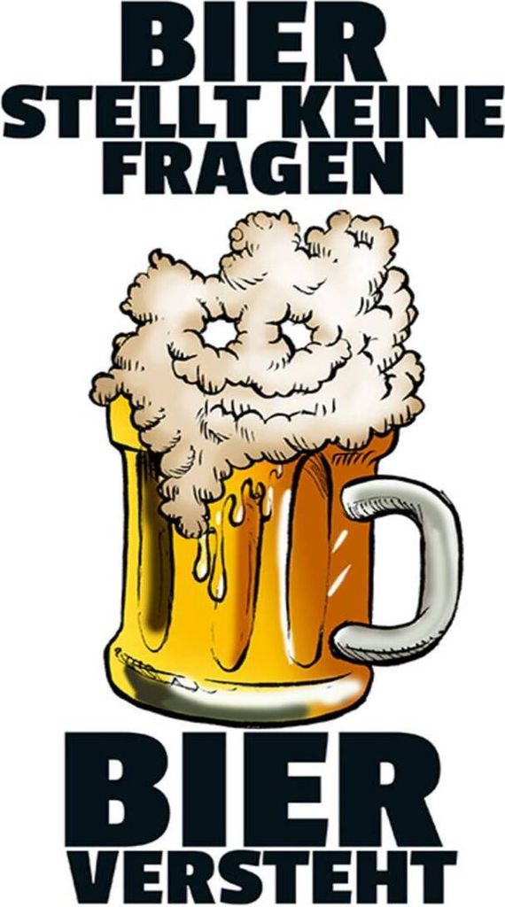 vianmo Holzschild 40x30 cm Alkohol Bier stellt keine Fragen