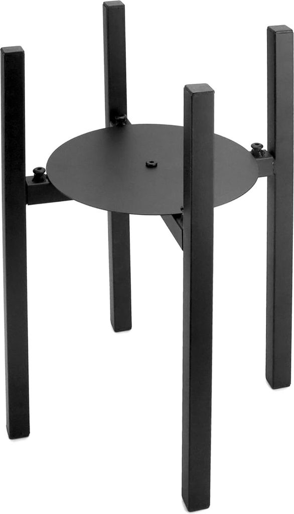Pflanzenständer Blumenständer - Metall, verstellbare Breite 20-30 cm für Innen- und Außenbereich (Schwarz)