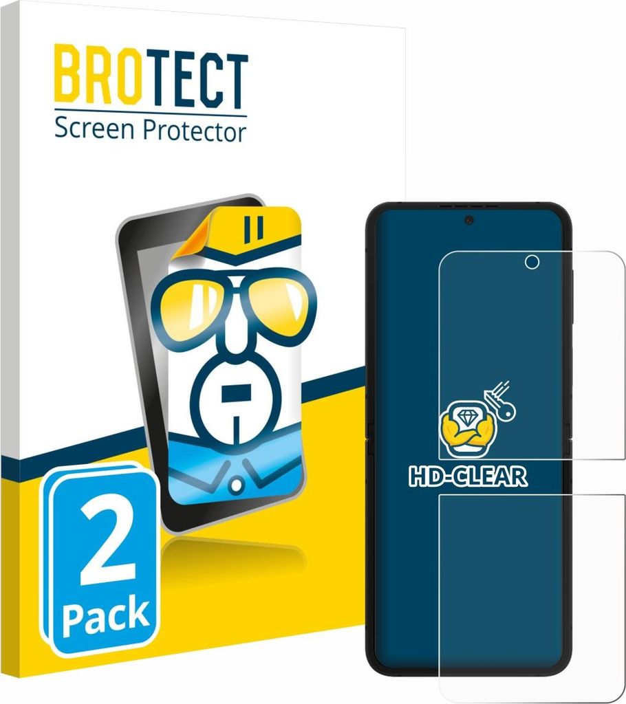 2x Für Samsung Galaxy Z Flip 7 FE Schutzfolie BROTECT Displayschutz Display Schutz Folie Klar Transparent