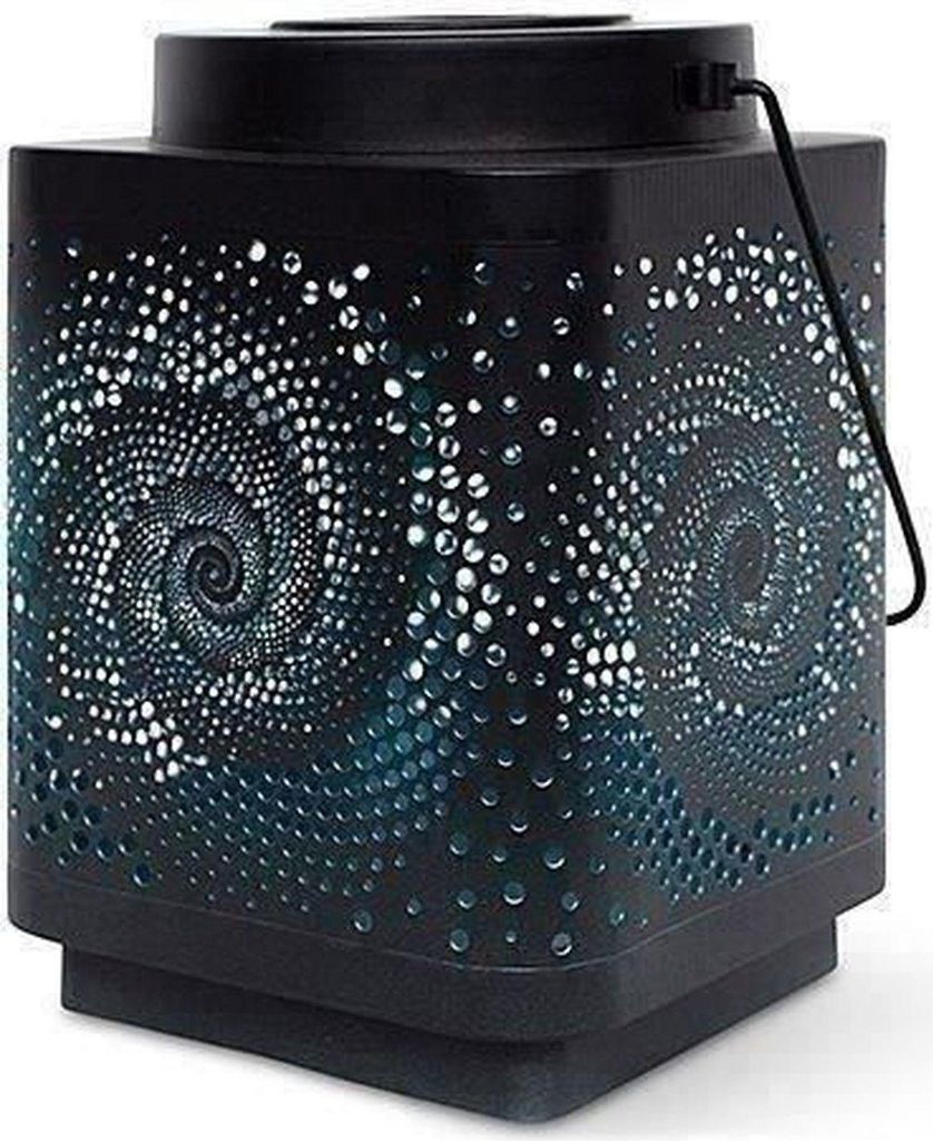 Attract Mobile Solarlaterne – Blau, 16 x 16 cm, Höhe 23 cm – 6–8 Stunden Akkulaufzeit