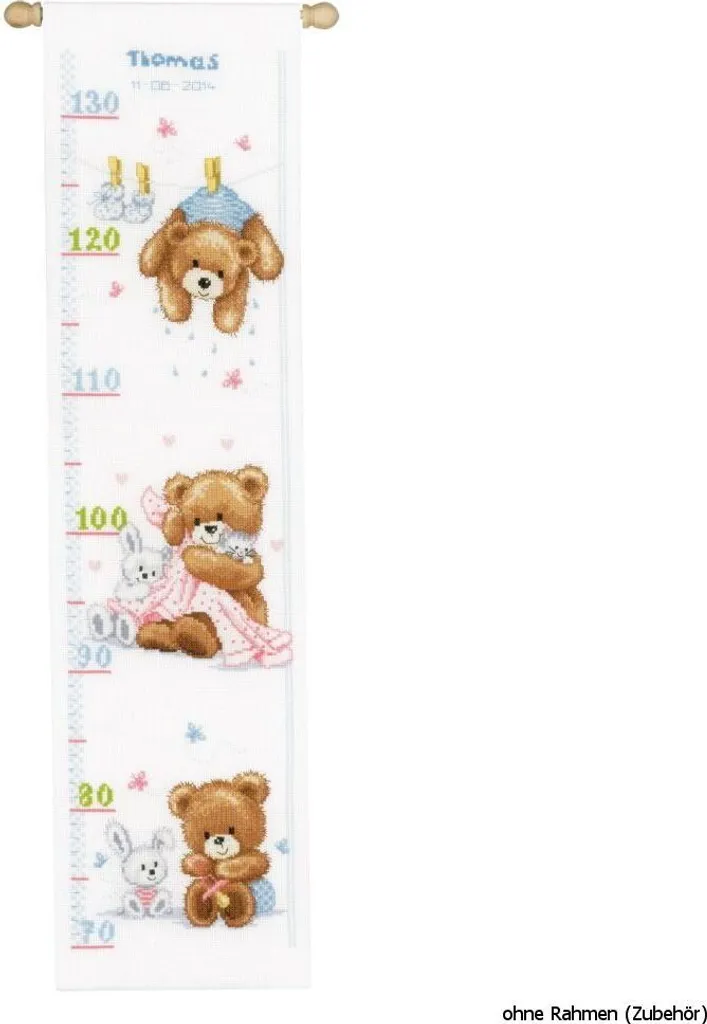 Finissez votre décoration de chambre bébé avec cette toise à broder