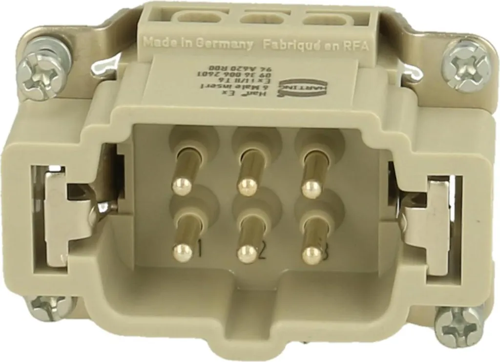 Boîtier de prise Han 6Ex-Ms Harting 09360062601 - Connecteur 6 pôles