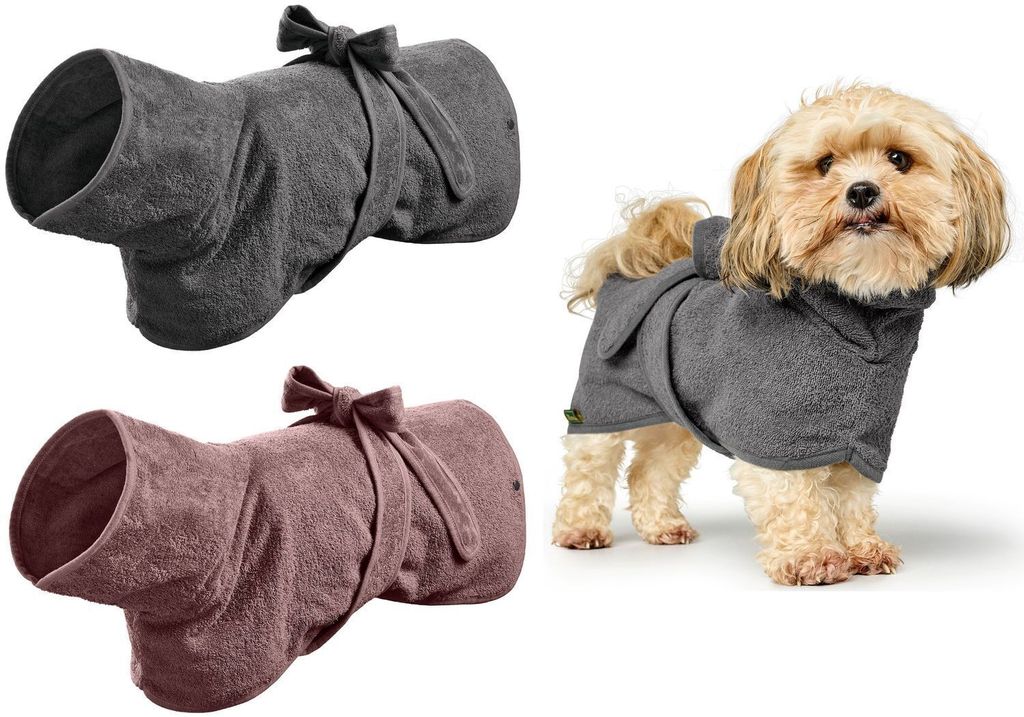 Hunter Hunde-Bademantel Riga, Größe:40 cm, Farbe:grau