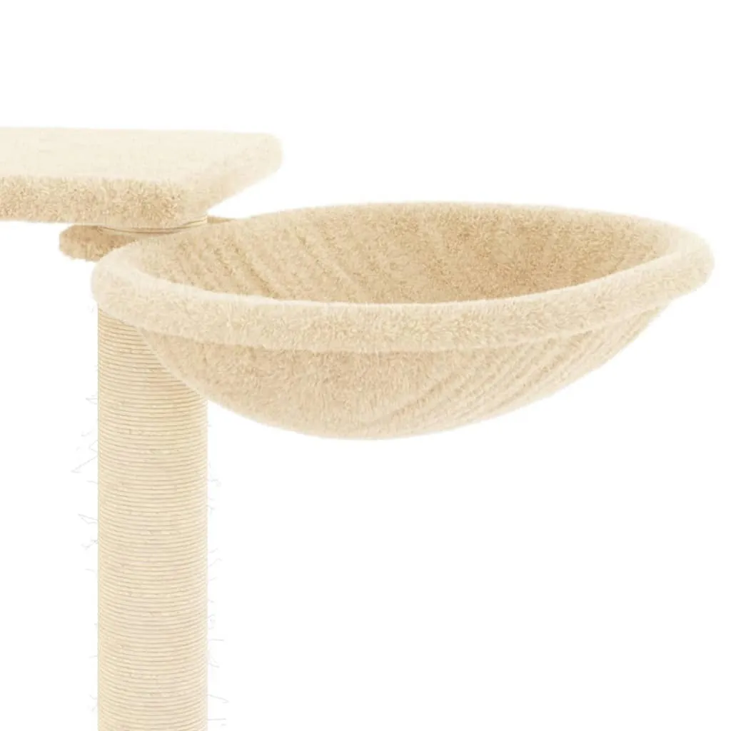 Tiragraffi Gatto Crema 82 cm - Graffiatoio Robusto e Accogliente - 7