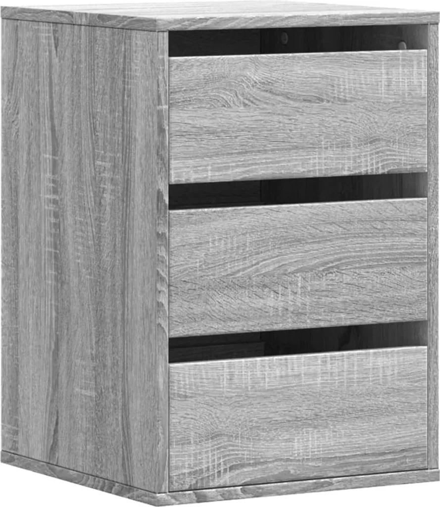 vidaXL Cassettiera grigio Sonoma 40x41x58 cm materiale a base di legno