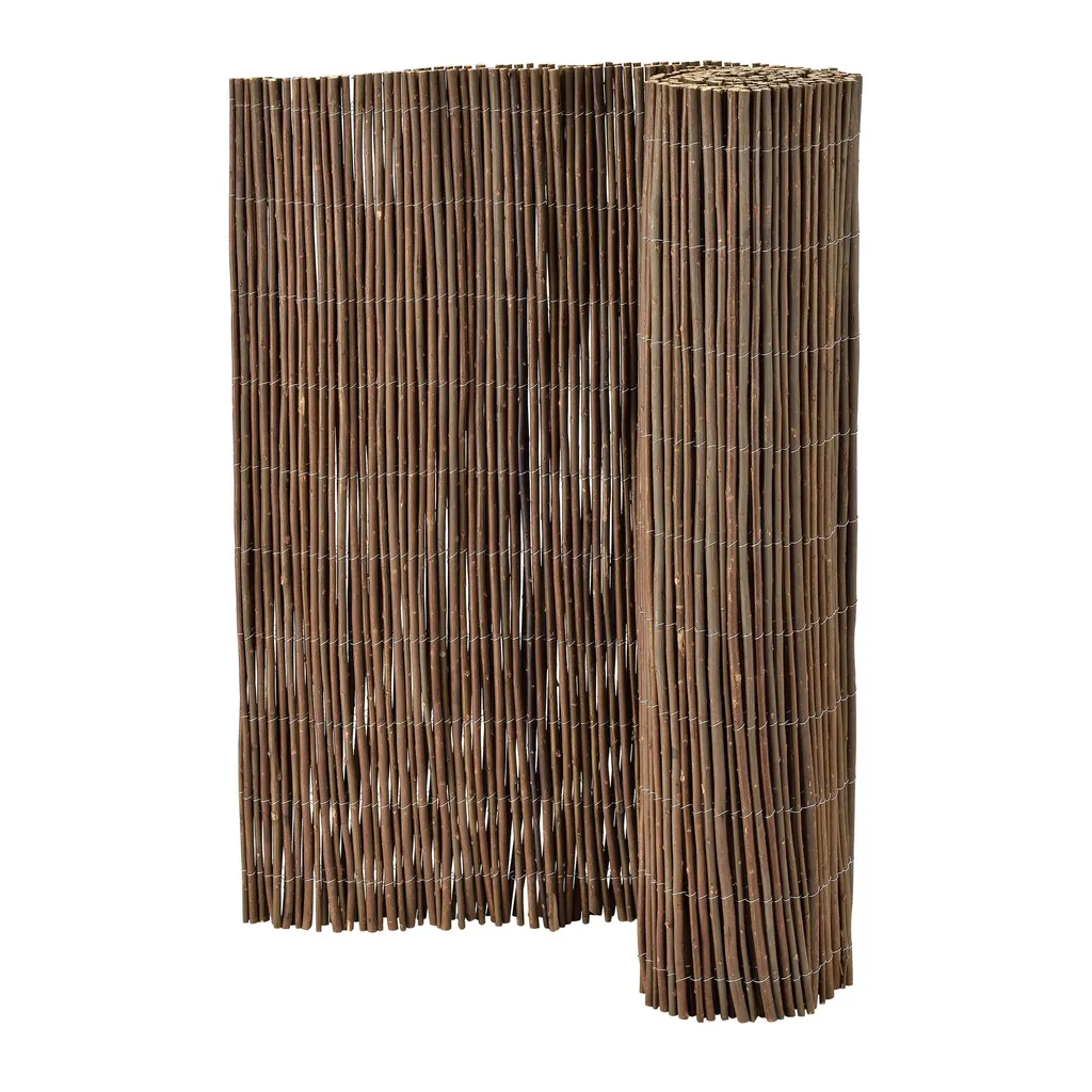 Brise-vue naturel en osier pour clôture de jardin - 500 x 150 cm bois