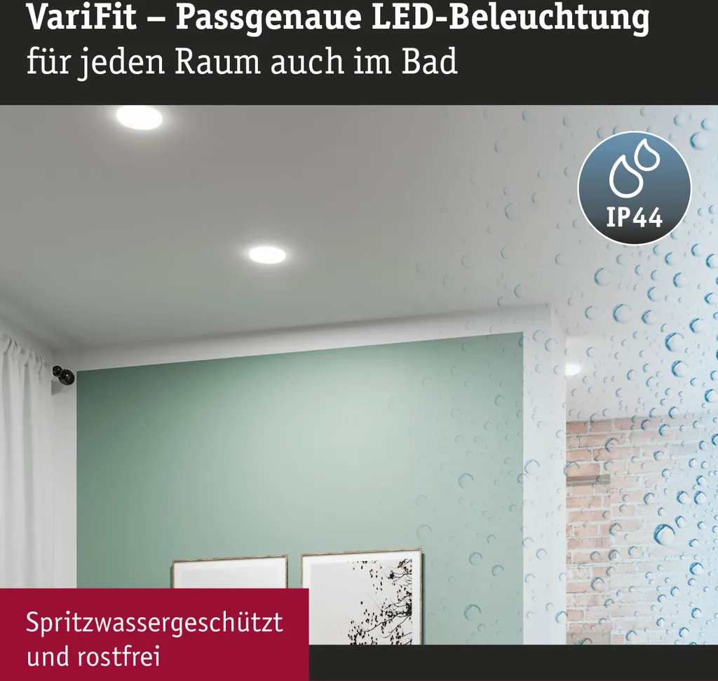 Pannello LED Veluna Edge Paulmann VariFit - Illuminazione Frameless IP44 - 6