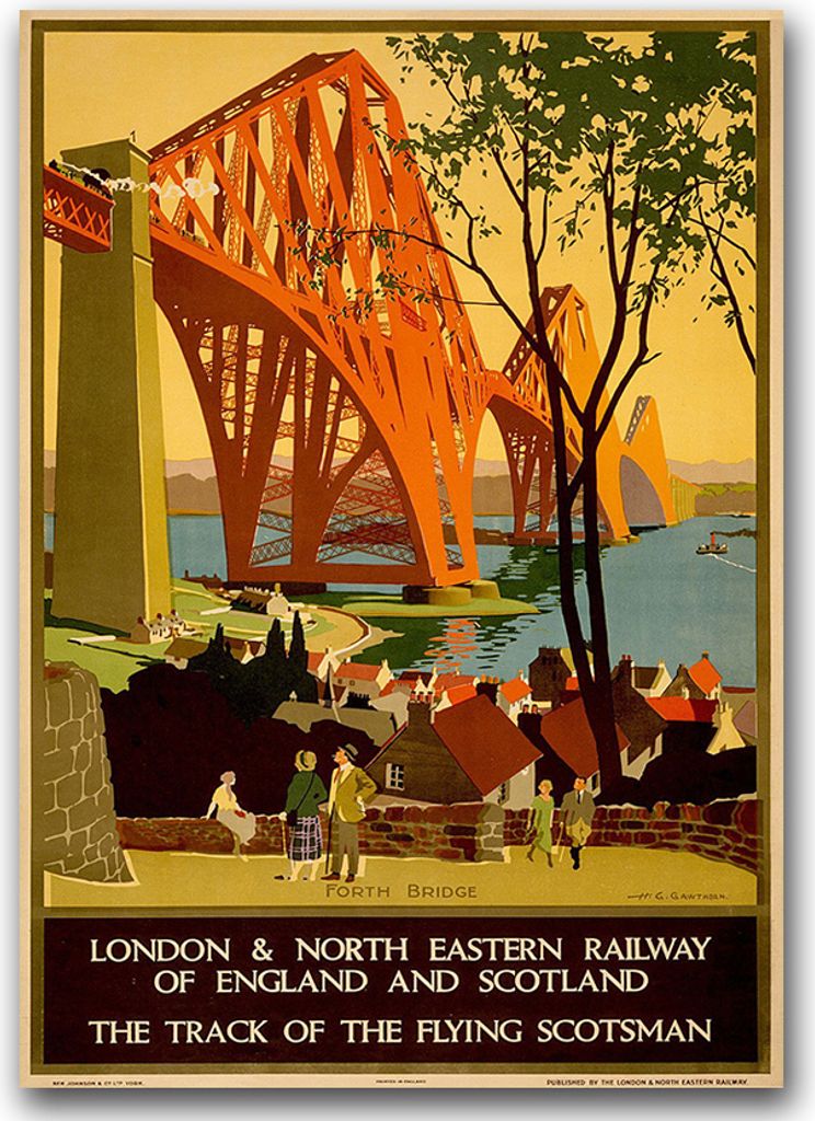 Poster - Canvas - Leinwand - 59,4 cm x 84,1 cm - Fotoposter - Leinwandkunst - England London Railway