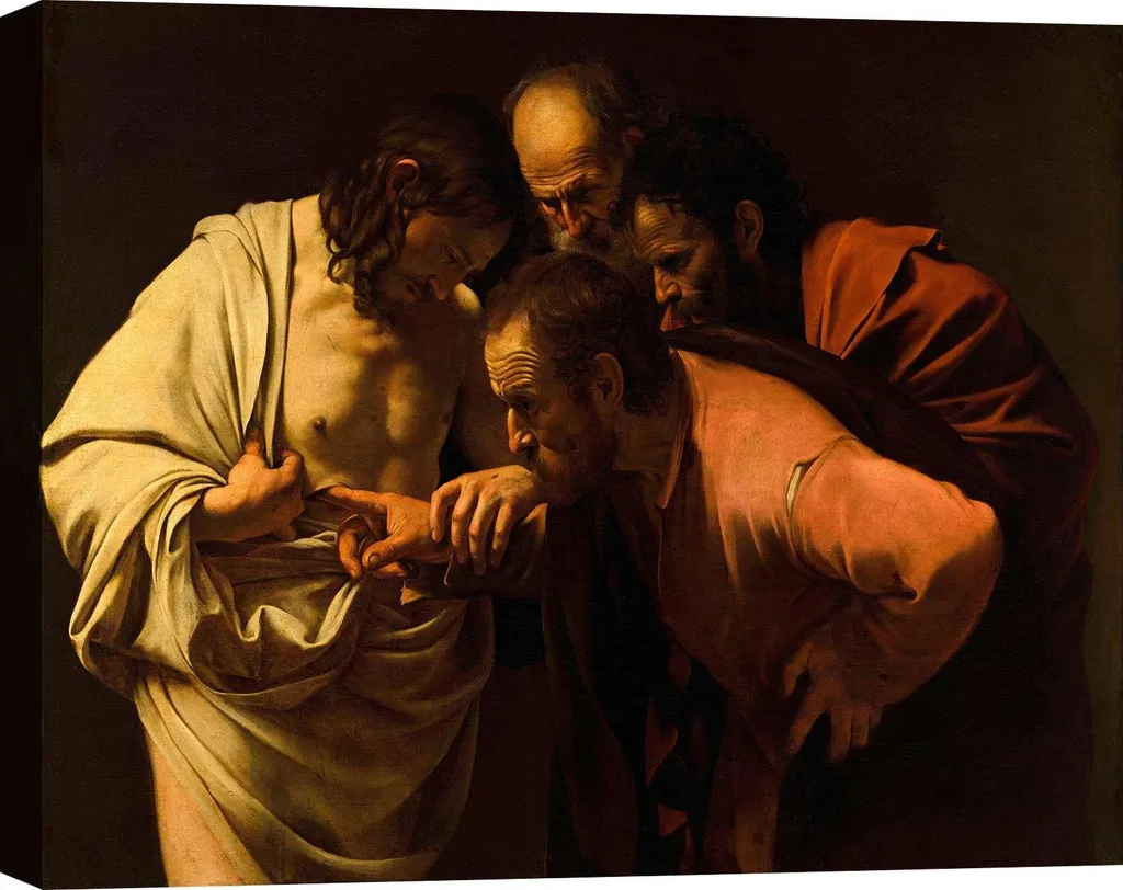 Décoration Murale Toile Caravage Saint Thomas 70x50 cm Haut de Gamme