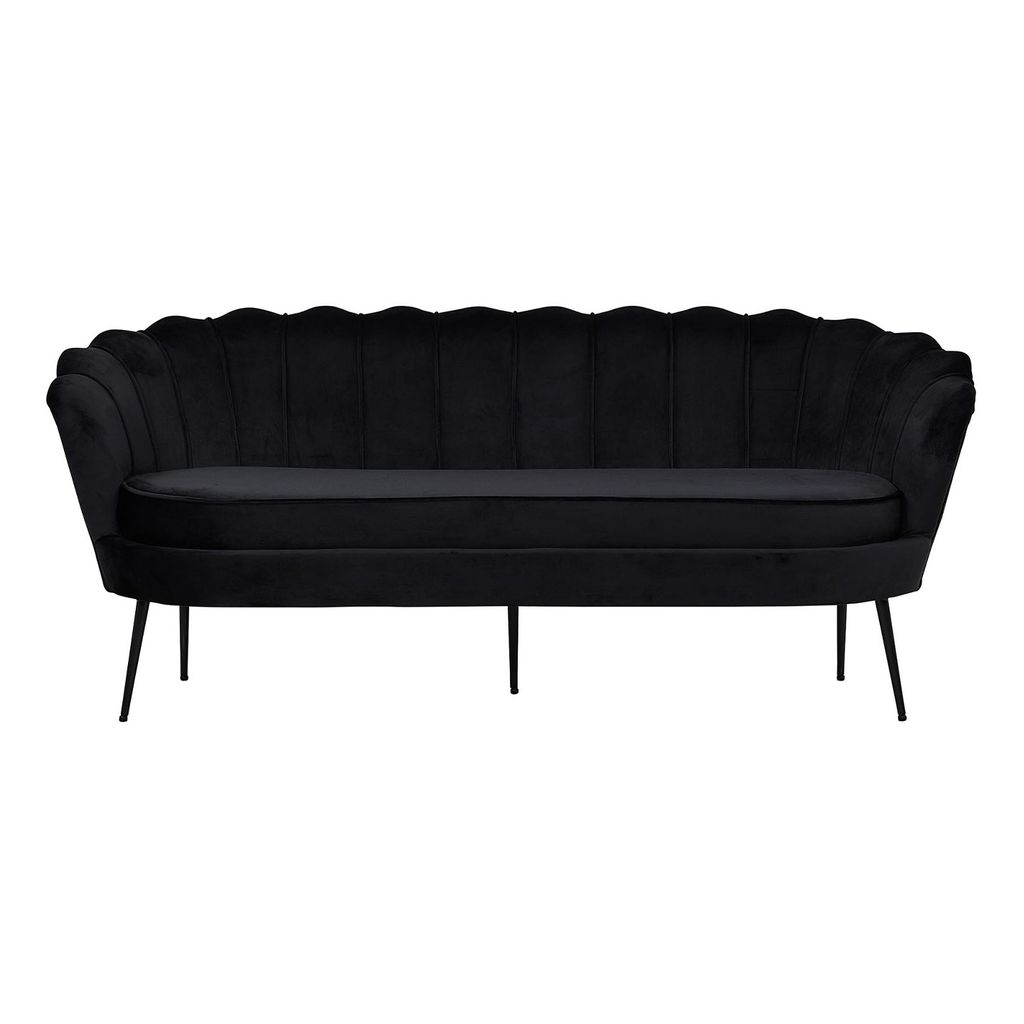 Nice Sofa 3 Personen velour schwarz. Kaufland.de