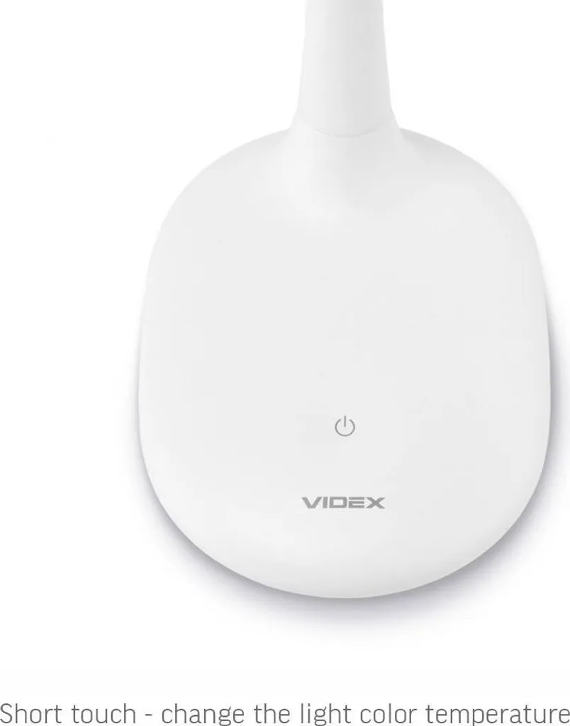 Lampe de bureau LED 5,5W Videx blanc à intensité variable et flexible