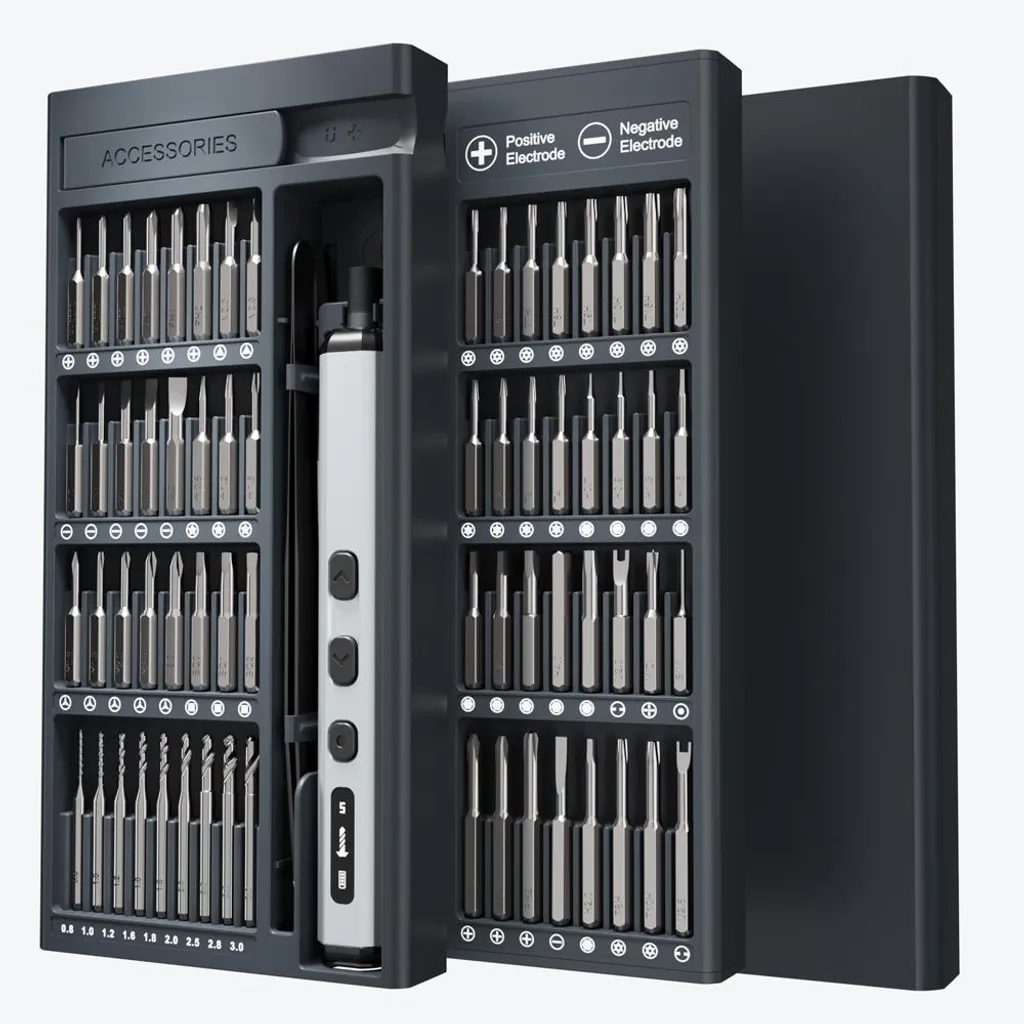 Kit de réparation 76 en 1 avec tournevis électrique pour PC et consoles
