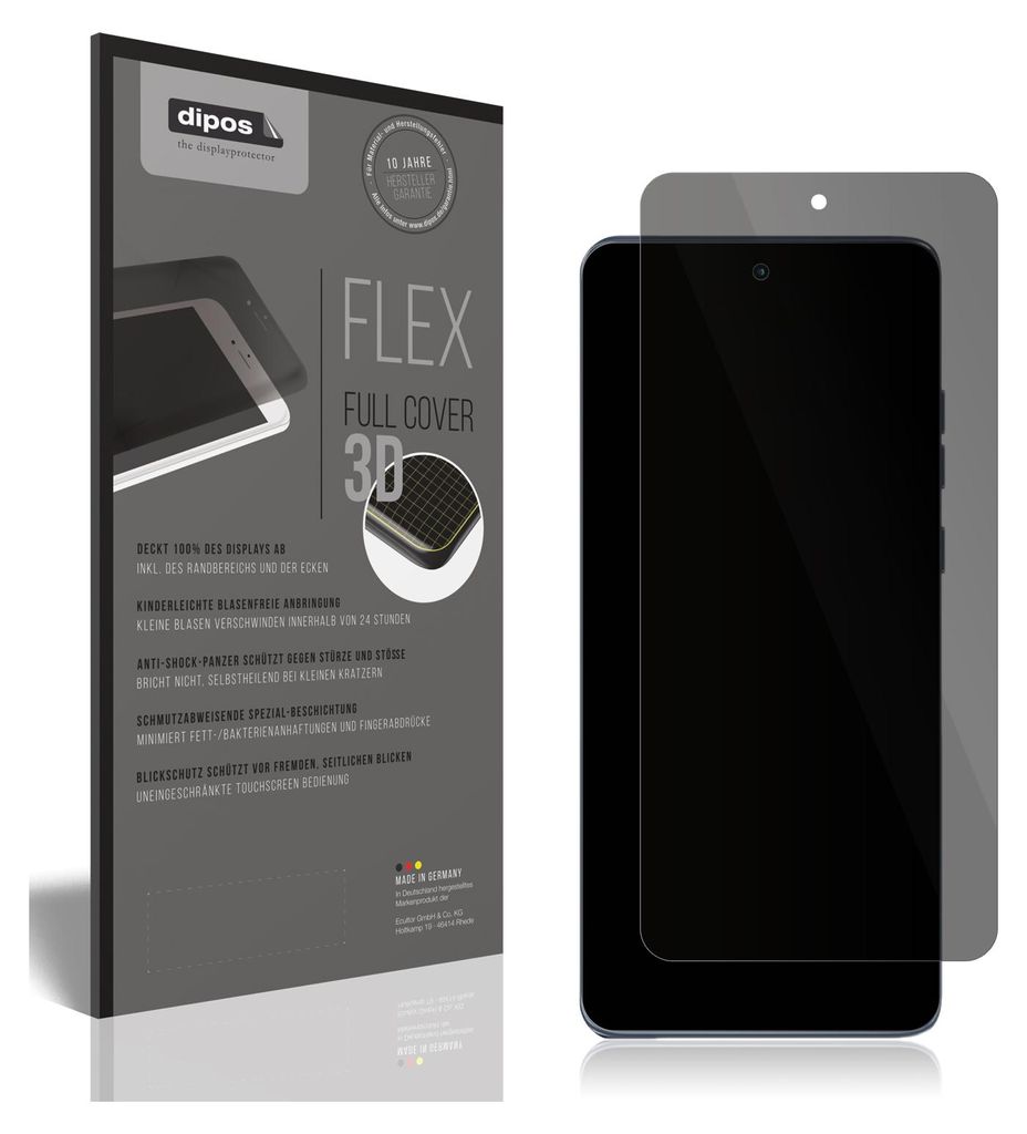 Full Cover Privacy Blickschutzfolie für Motorola Edge 60 Pro Folie Anti-Shock