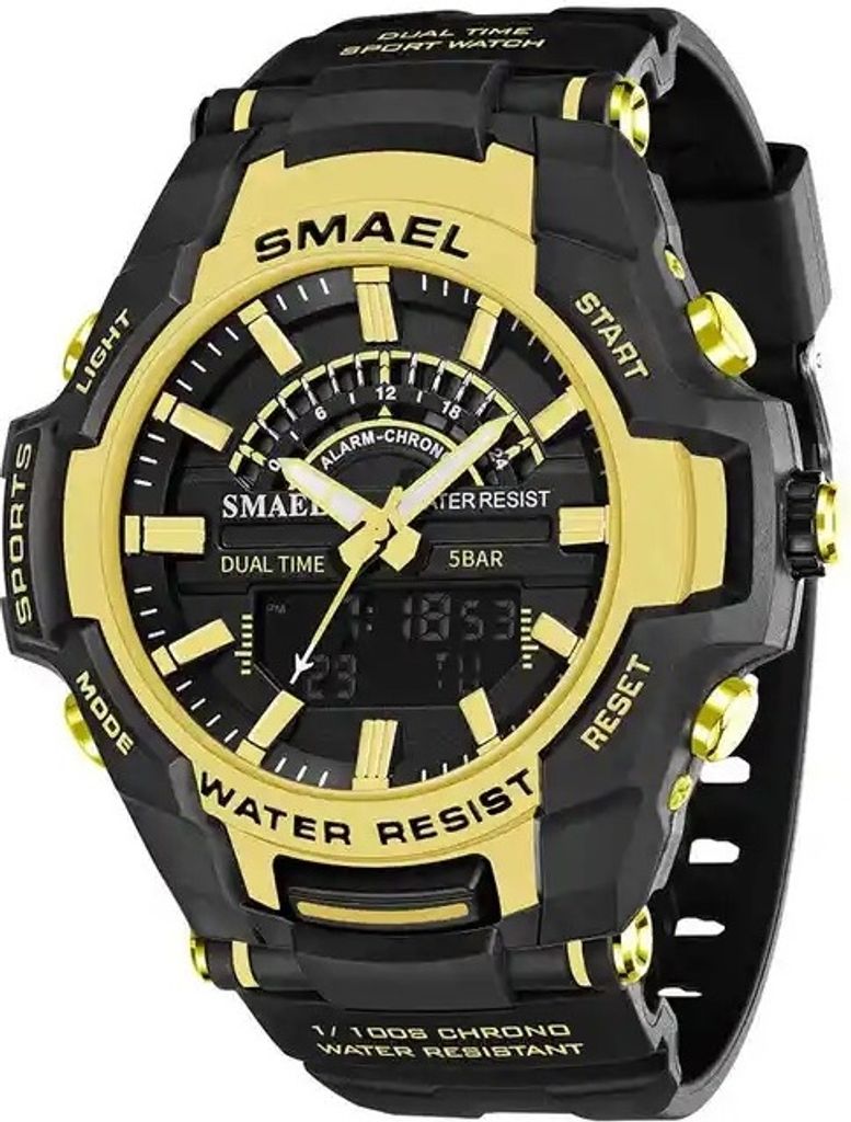 SMAEL VE-29460 Uhr – Schwarz/Golden für Herren KP29460