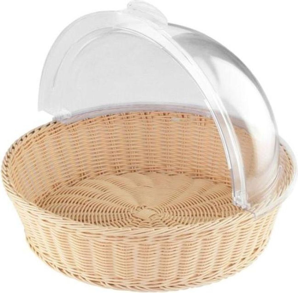 Brotkorb Mit Roll-Top Deckel, Rund Produktbild 