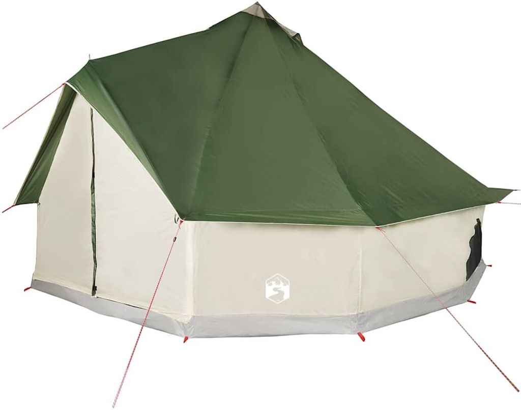vidaXL Tipi-Familienzelt 10 Personen Grün Wasserdicht Produktbild 5