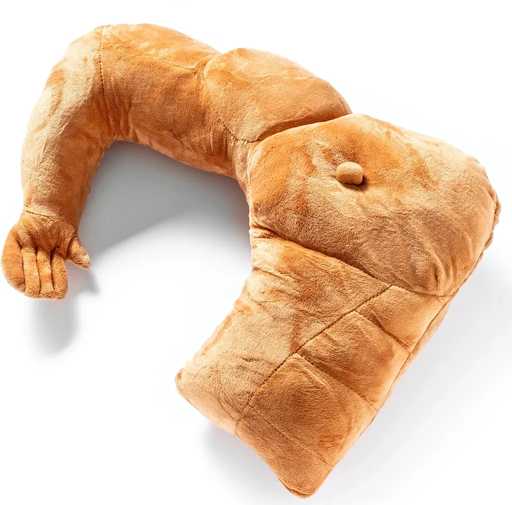 Oreiller de voyage Ami en peluche douce - Épaule masculine musclée XL