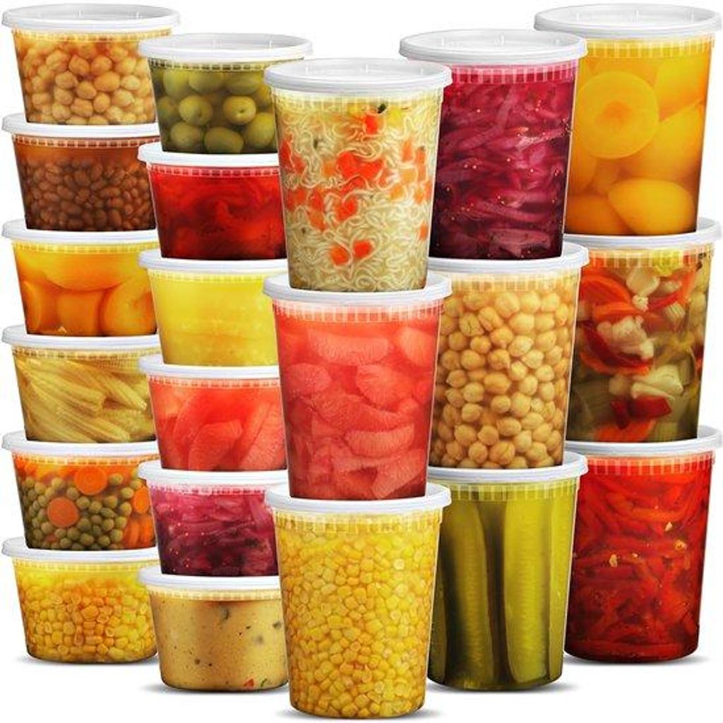 Vzduchotěsné nádoby na jídlo s víčky – 48 sad s 54 víčky, Obrázek produktu 