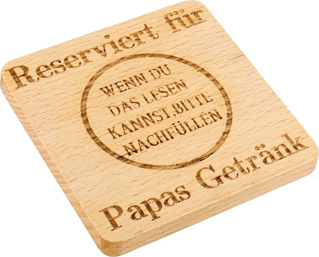 Regalo Festa del Papà Sottobicchiere Legno Divertente Papà 1 Originale