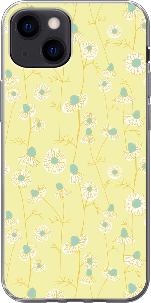 MuchoWow Handyhülle Schutzhülle Hülle für Telefoonhoesje iPhone 13 mini Mädchen - Kamille - Blumen - Muster - Mädchen - Kind - Kinder Silik...