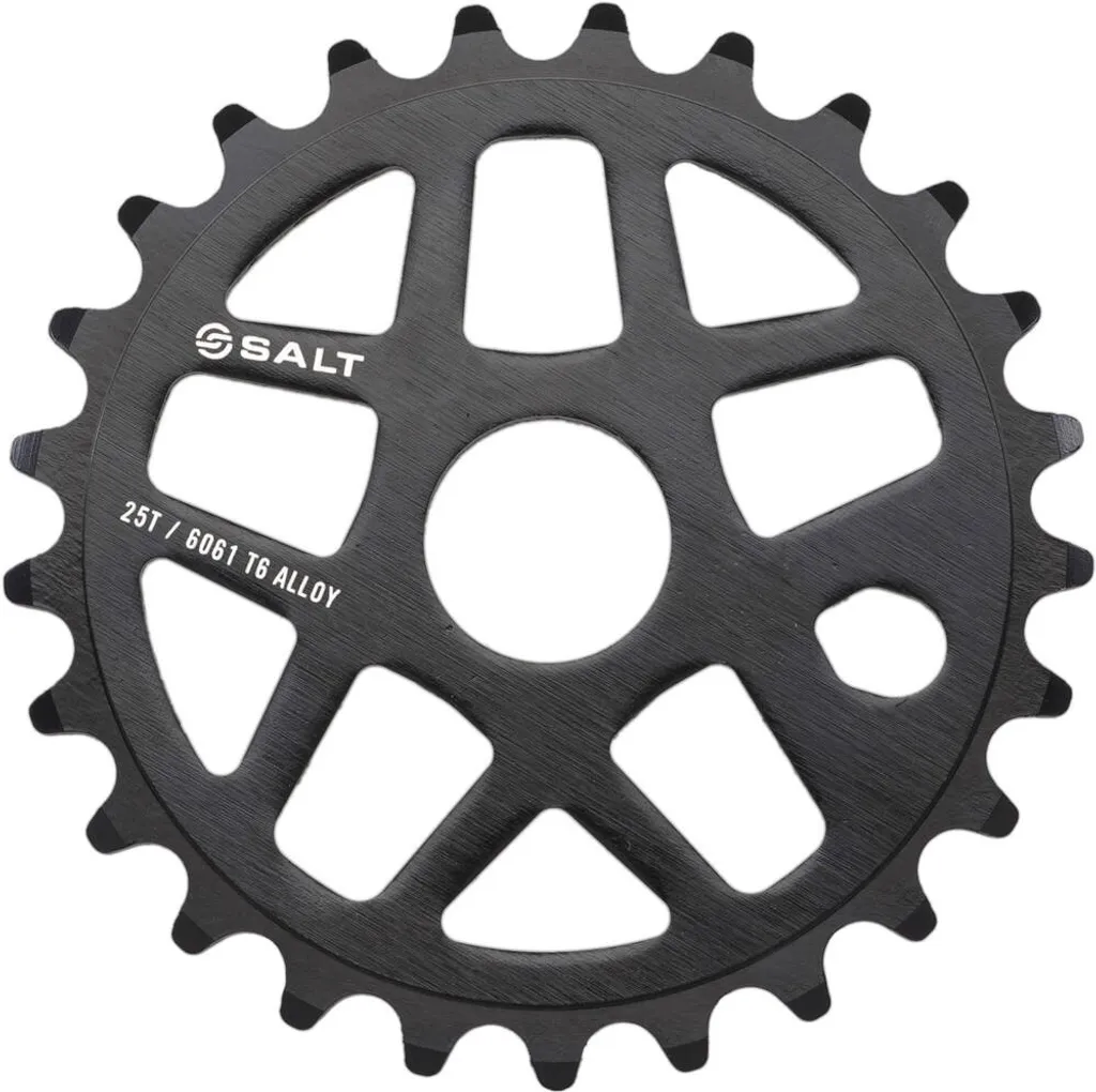 Plateau Salt BMX Gateway en aluminium noir - Couronne 25T renforcée