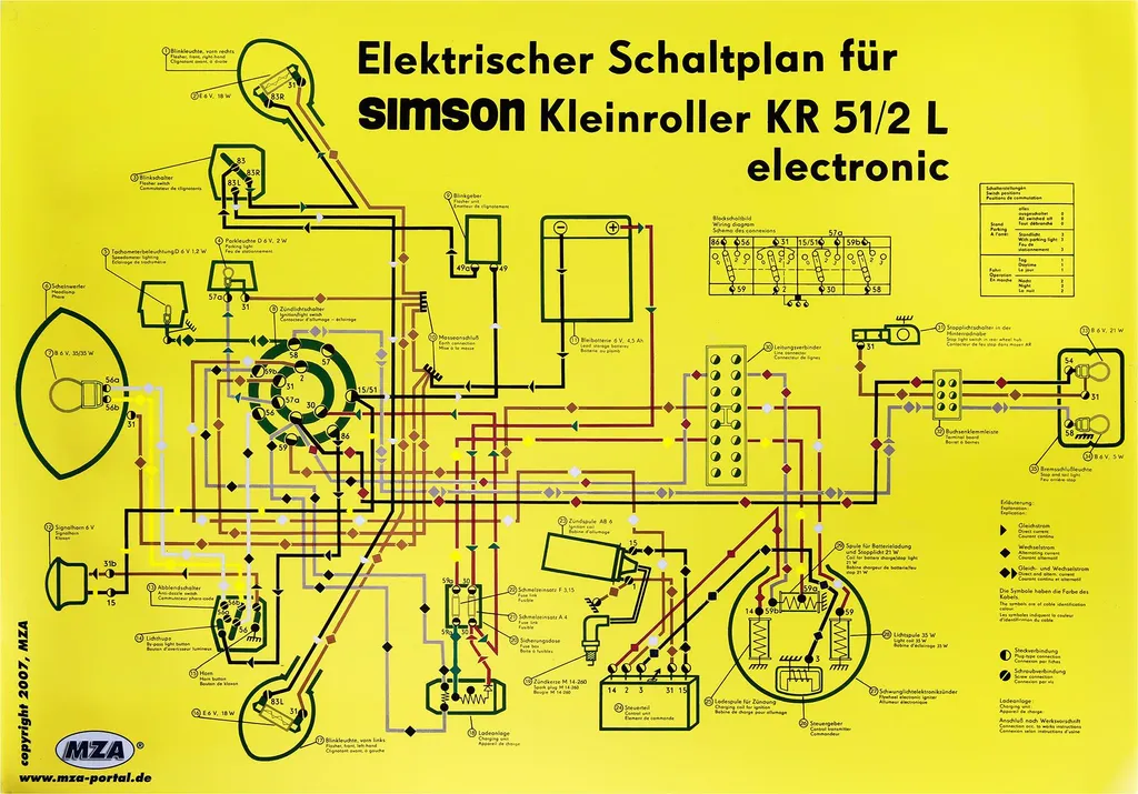 Schema Elettrico Professionale Schwalbe KR51/2L - Poster Alta Definizione