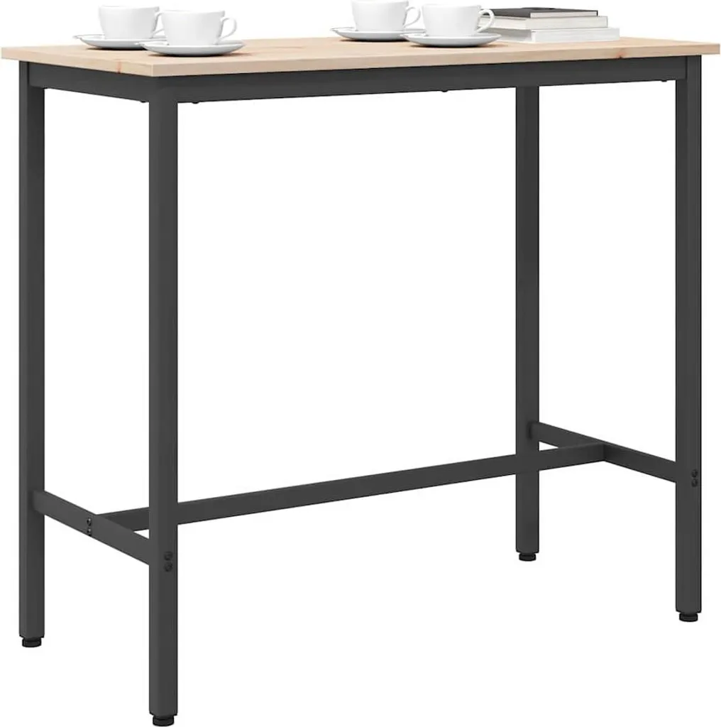 SYFAX™ Tavolo Design Industriale 100x50x91: Legno e Metallo Chic
