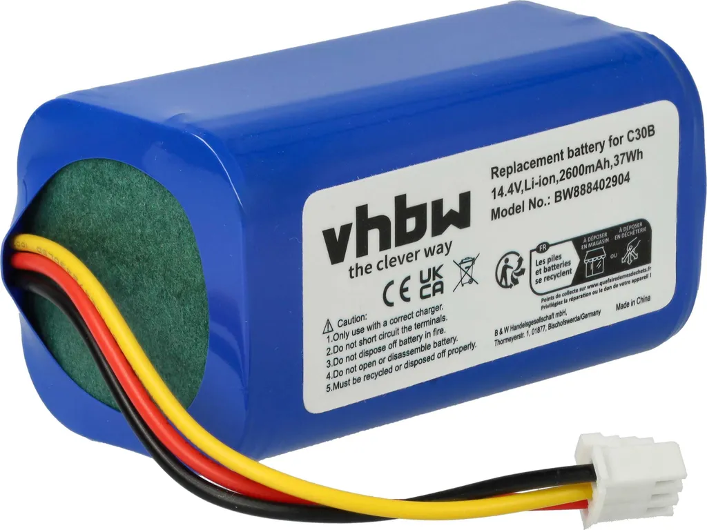 Energia per Blaupunkt Bluebot Xtreme: Batteria vhbw 14.4V 2600mAh