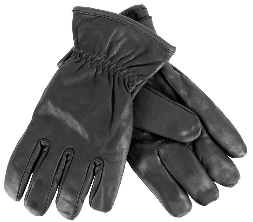 Herren Motorrad Leder Handschuhe Biker Chopper Handschuhe mit Aramid Gewebe(Schwarz,S)