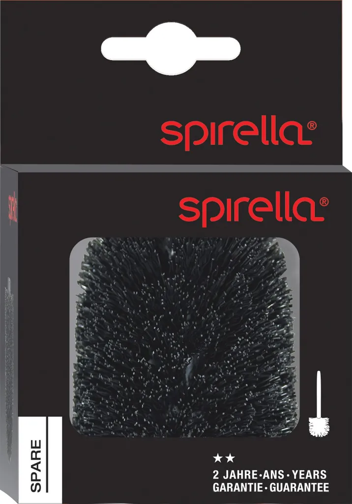 Spirella WC testina di ricambio (ØxH): 8 x 10 cm nero adatto per le serie Bali, Cocco, Crystal, Moji, Nyo, Pure, Relief, Roma, Akira, Sina, Sun&Moon, Tube