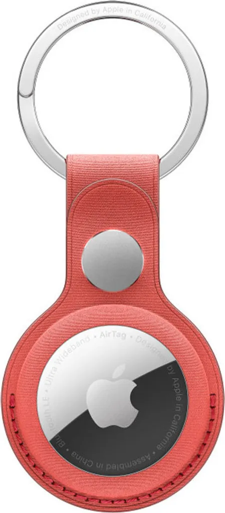 Porte-clés pour AirTag Apple FineWoven Corail - Idéal pour Sac et Clés
