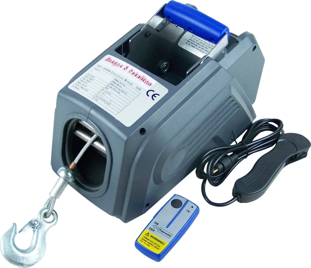 Treuil pour voiture et 4x4 12V traction 2700 kg idéal tout-terrain