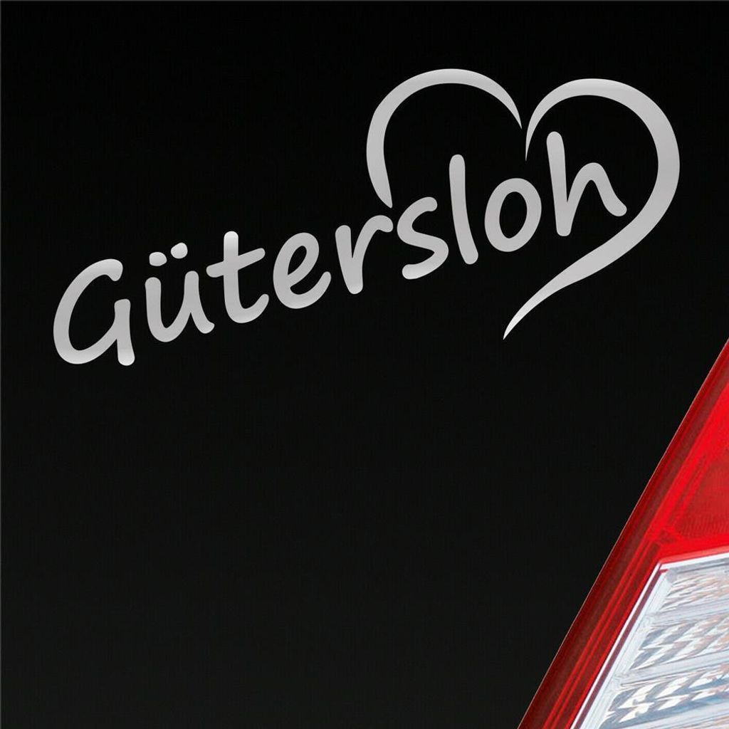 Auto Aufkleber Gütersloh Herz Stadt City Liebe Love Heart Produktbild 