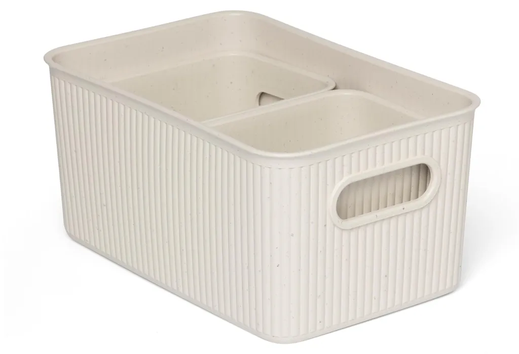 Panier de rangement empilable Baobab Lot de 3 corbeilles polyvalentes