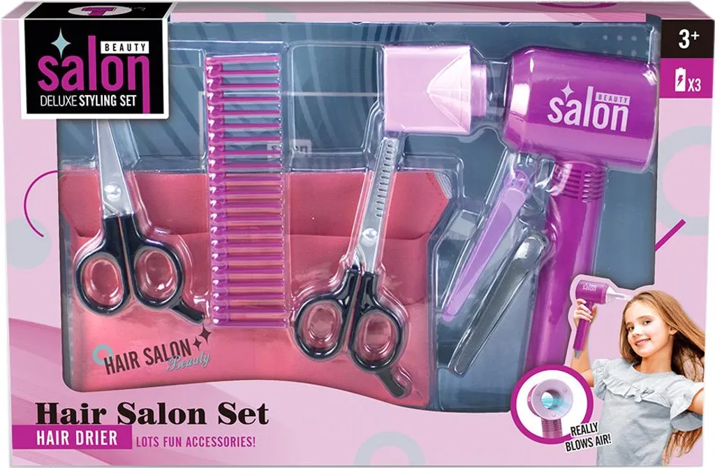 Set de coiffure ergonomique avec lames auto-affûtées et manche antidérapant