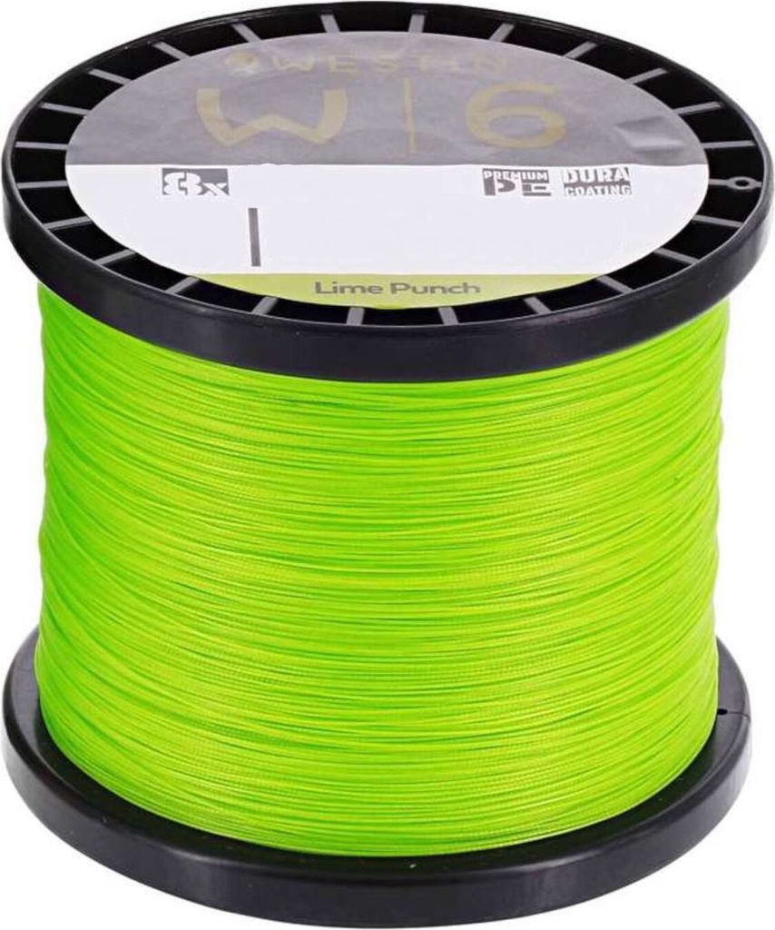 Westin W6 8-BRAID LIME PUNCH 0,37MM 1200M/1315YDS 37,2KG 82LBS PE 5.0