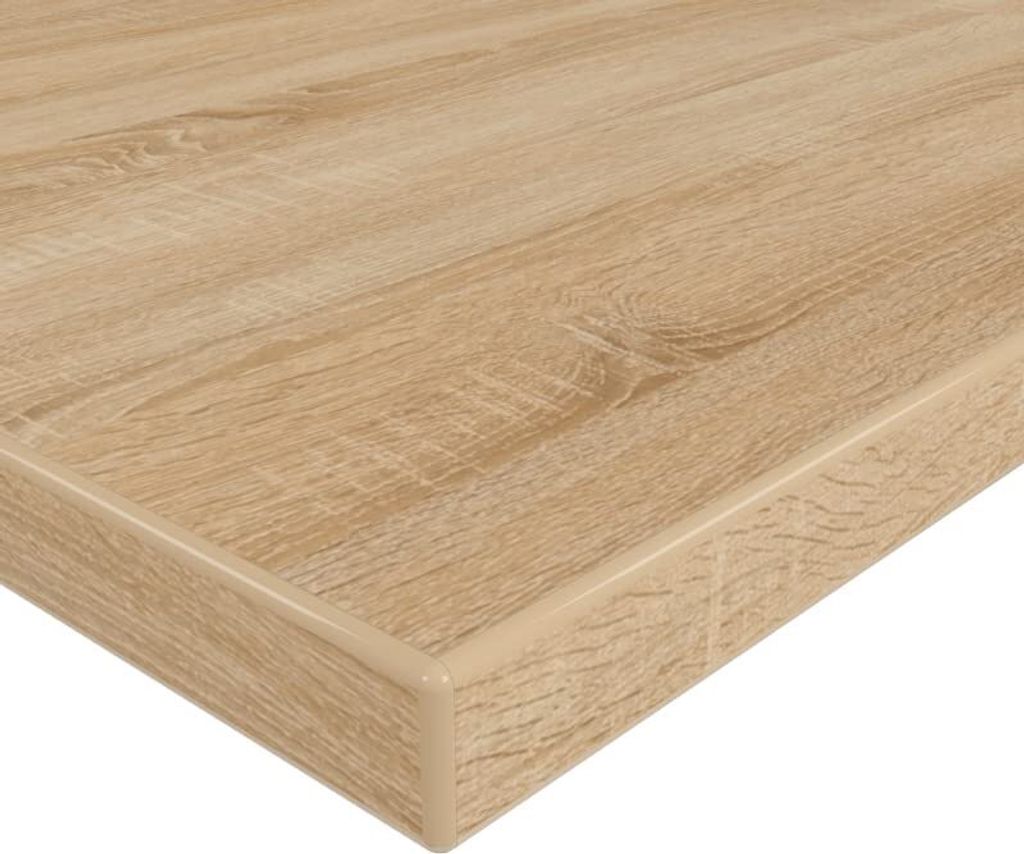 Tischplatte Holz Zuschnitt nach Maß Beschichtete Holzdekorplatte in 25mm Stärke Sonoma Eiche 70 x 70 cm