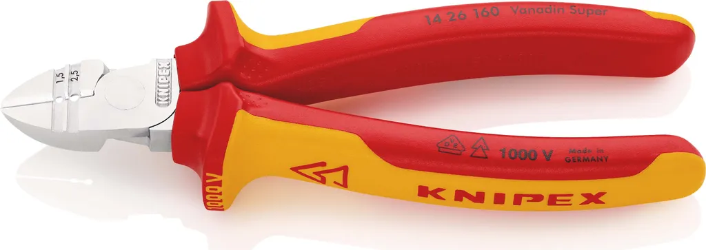 Pince isolée 1000V électricien KNIPEX 14 26 160 mm pour coupe et dénudage