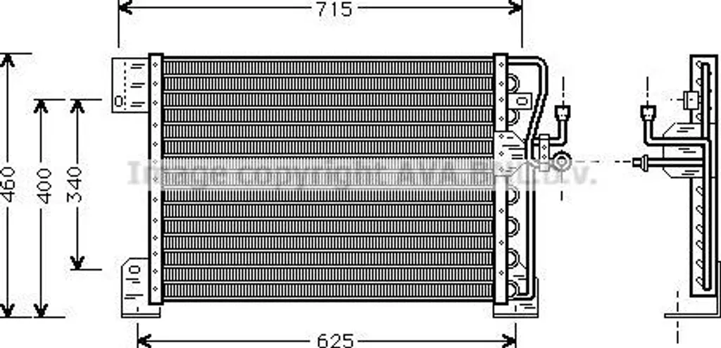 Condensateur AVA JE5005 de Climatisation OE 55036473 pour Cherokee