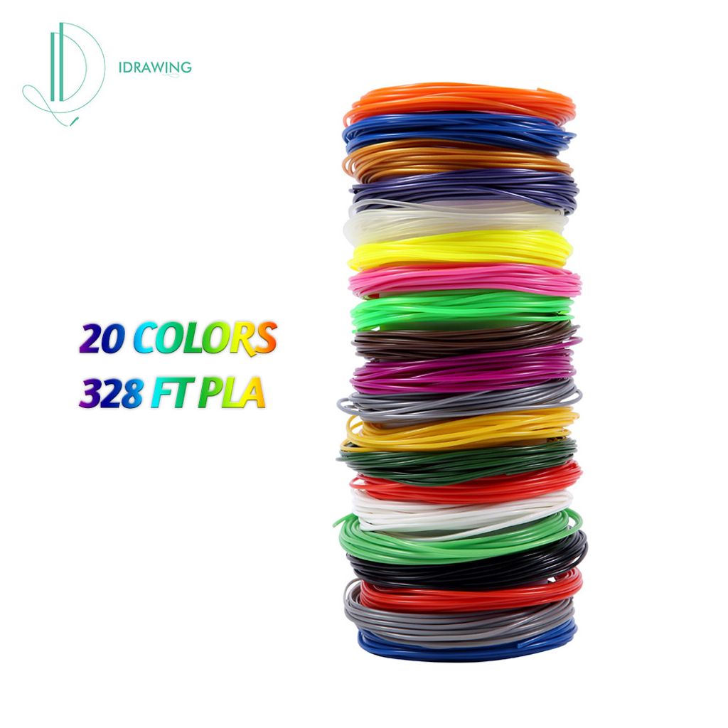 100M Drucker Filament für 3D Stift PLA ABS 1.75mm 20 Farben 3D-Pen Starterset 