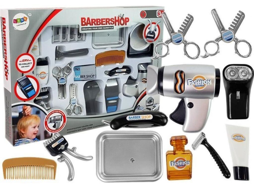 Leantoys Friseursalon-Set für Kinder Barber (Spielzeug)