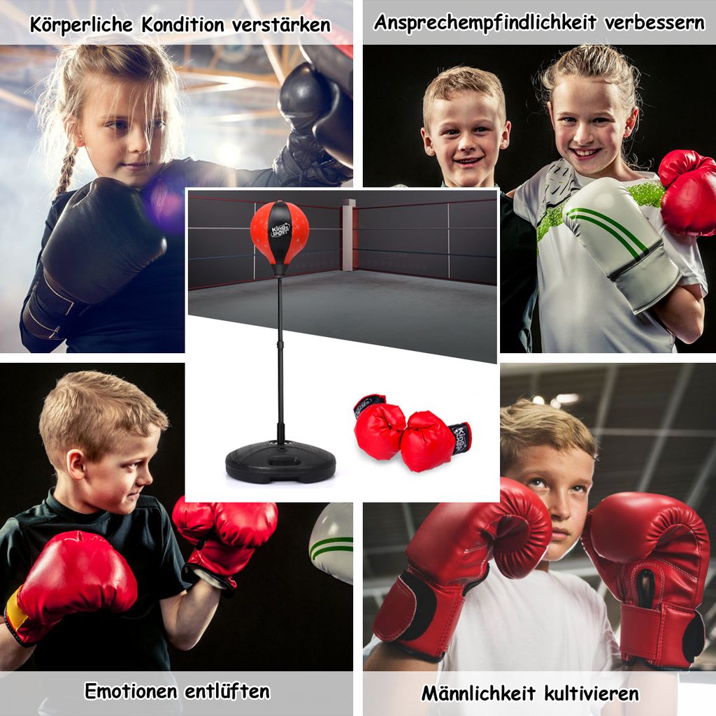 COSTWAY Punchingball 81-123cm höhenverstellbar, Boxset Produktbild 8