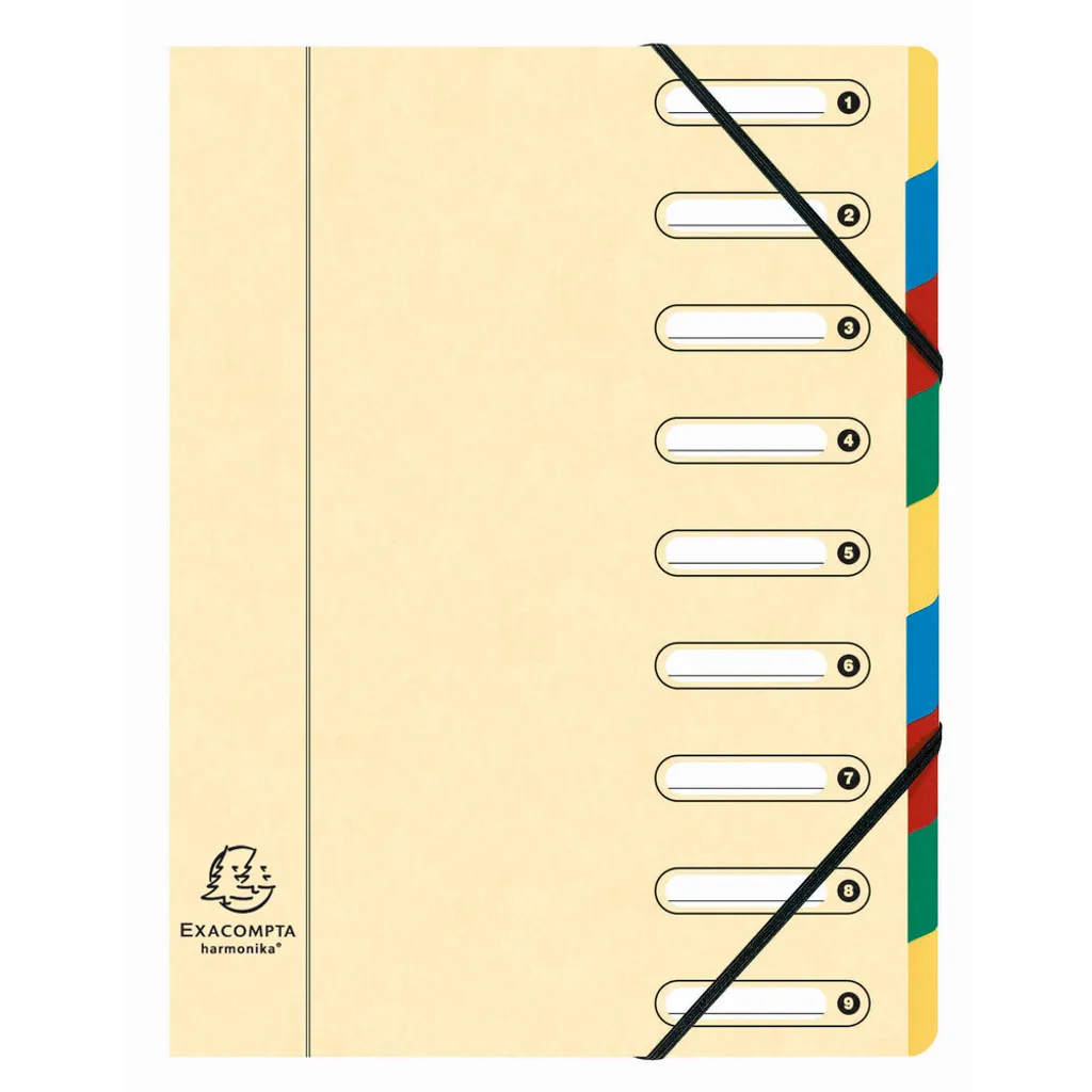 Trieur de documents Exacompta 9 onglets pour l'organisation du bureau