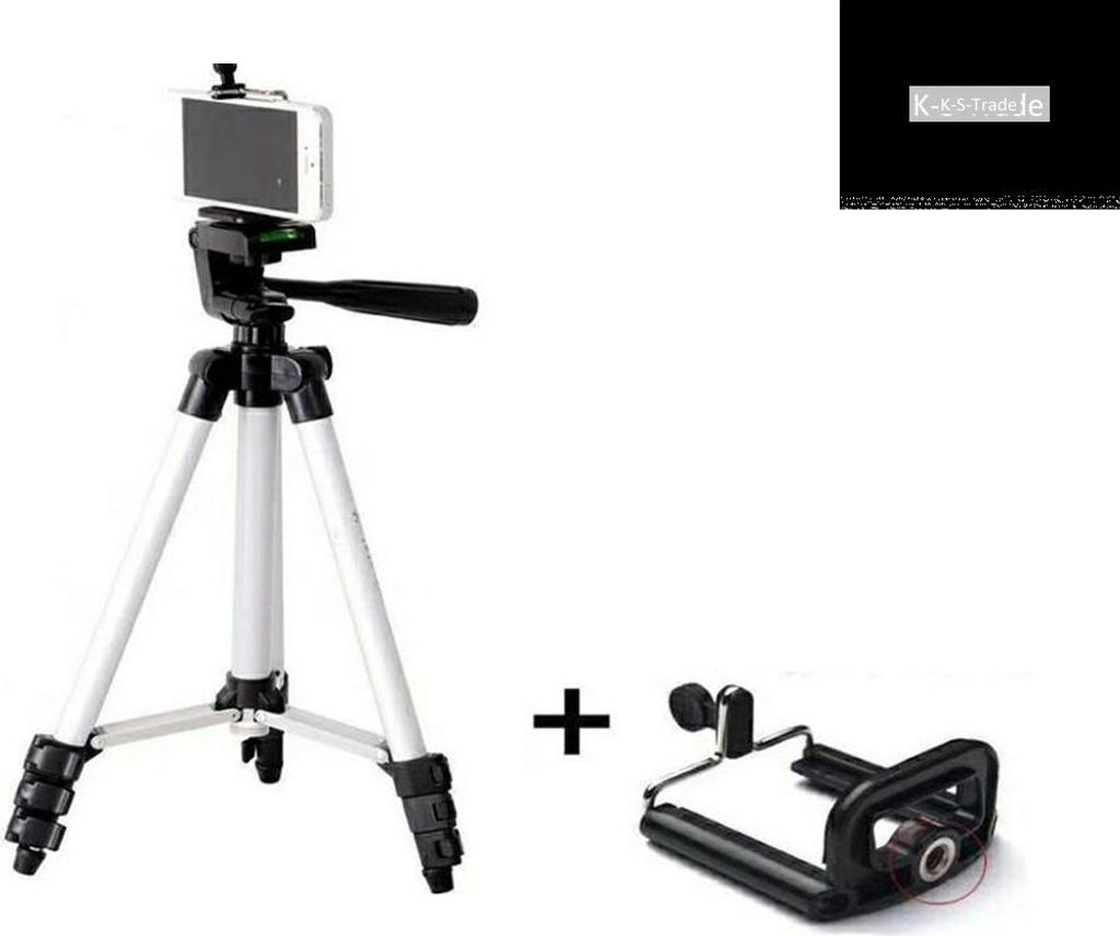 K-S-Trade Stativ Ständer Dreibein Handy-Stativ kompatibel mit Xiaomi Mi MIX Alpha Mini-Stativ höhenverstellbar Tripod aus Aluminium (1x)